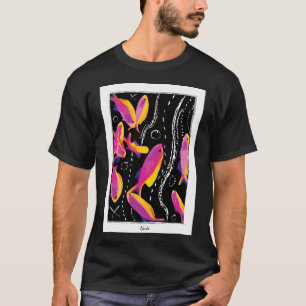 Bartlet Athias Fisch Dekorative Kunstwerke Schwarz T-Shirt
