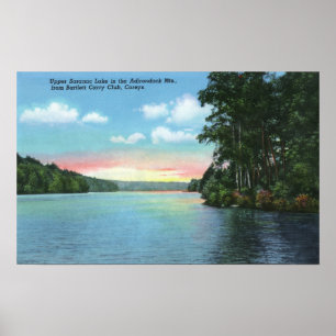 Bartlett Carry Club Blick auf Upper Saranac Lake Poster
