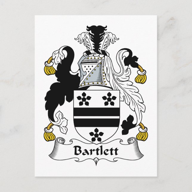 Bartlett Familienwappen Postkarte (Vorderseite)