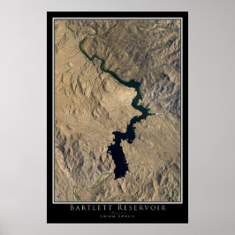 Bartlett Lake Arizona Satelliten-Poster Karte Poster