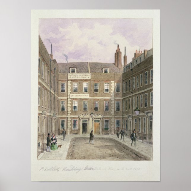 Bartletts Gebäude, Holborn, 1838 Poster (Vorne)