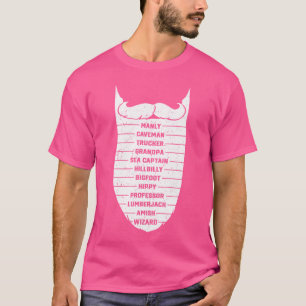 Bartmessdiagramm Lustige Bartlänge Bart M T-Shirt