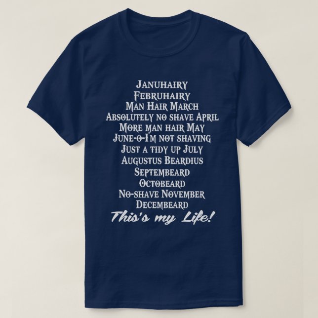 Bartmonate T-Shirt (Design vorne)
