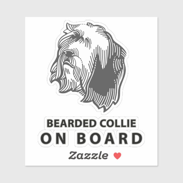 Bartollie an Bord Aufkleber (Blatt)