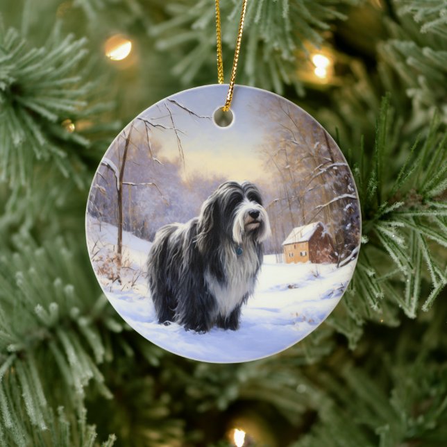 Bartollie Let It Snow Weihnachten Keramik Ornament (Baum)