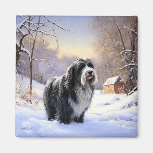 Bartollie Let It Snow Weihnachten Magnet (Vorne)