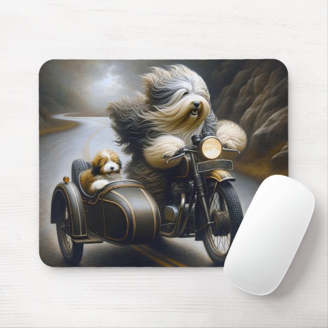 Bartollie-Motorrad mit Sidecar Mousepad (Mit Mouse)