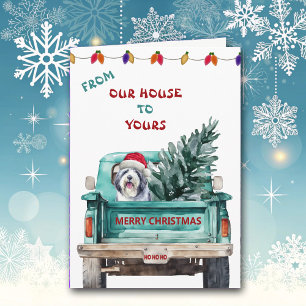 Bartollie Retro Farm Truck Weihnachtskarte Feiertagskarte