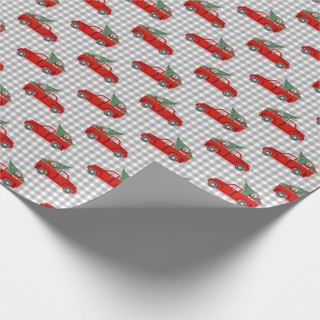 Bartollie Weihnachtsrottwagen Geschenkpapier (Ecke)