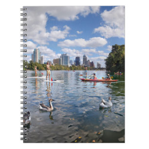 Barton Creek am Lady Bird Lake in Austin, Texas Notizblock
