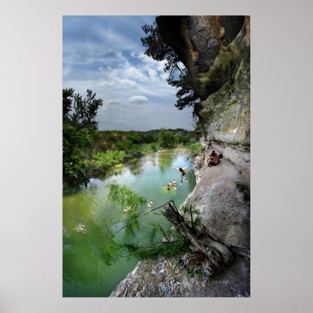 Barton Creek Cliffs - Austin Texas Poster (Vorne)