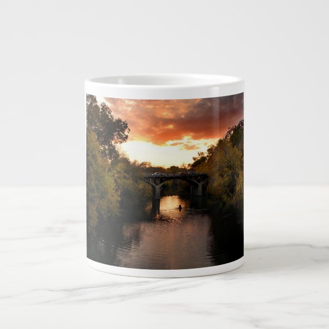 Barton Creek Sunset - Austin Texas Jumbo-Tasse (Vorderseite)