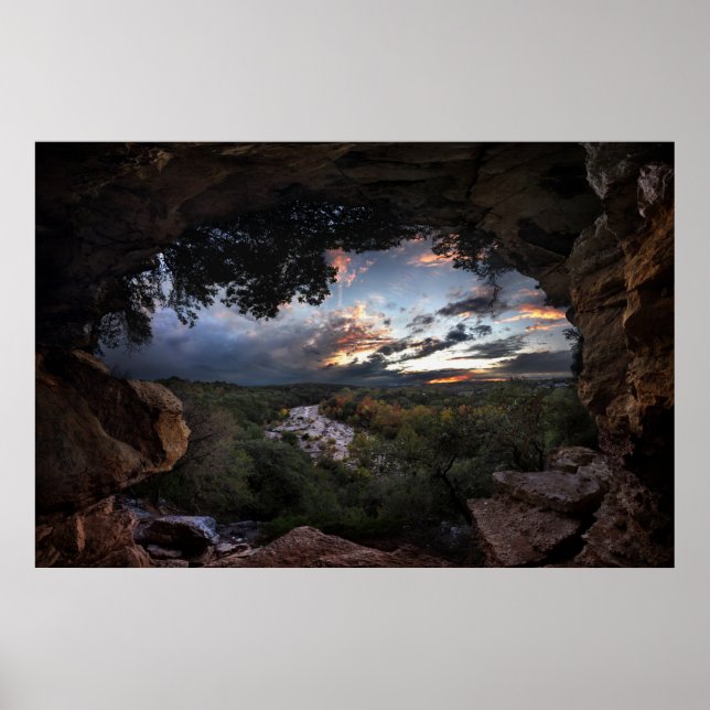 Barton Creek Sunset - Austin, Texas Poster (Vorne)