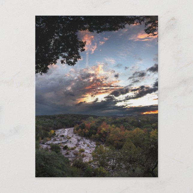 Barton Creek Sunset - Austin, Texas Postkarte (Vorderseite)