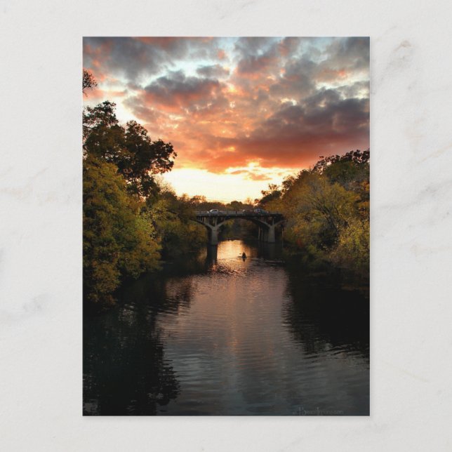 Barton Creek Sunset - Austin Texas Postkarte (Vorderseite)