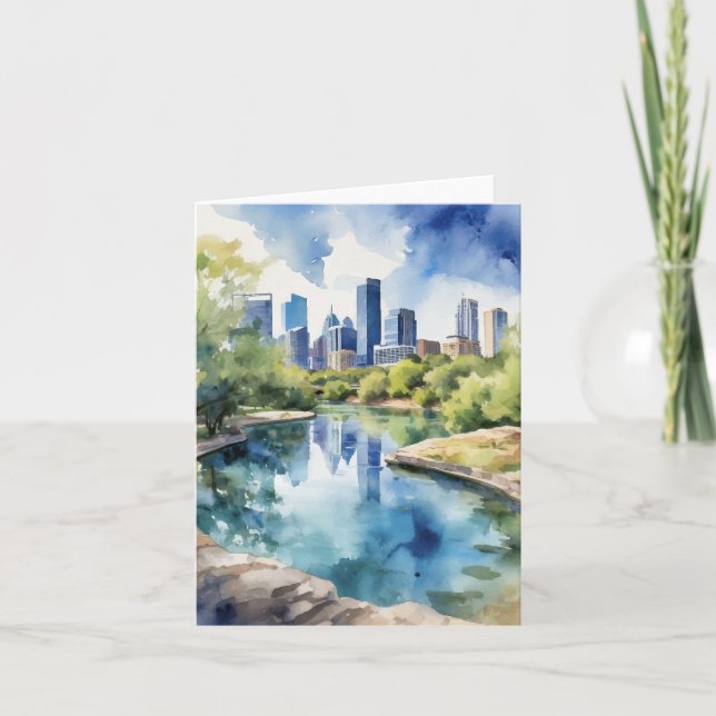 Barton Springs Austin Texas Karte (Vorderseite)