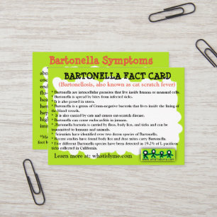 Bartonella-Fakten-Informationskarte Visitenkarte