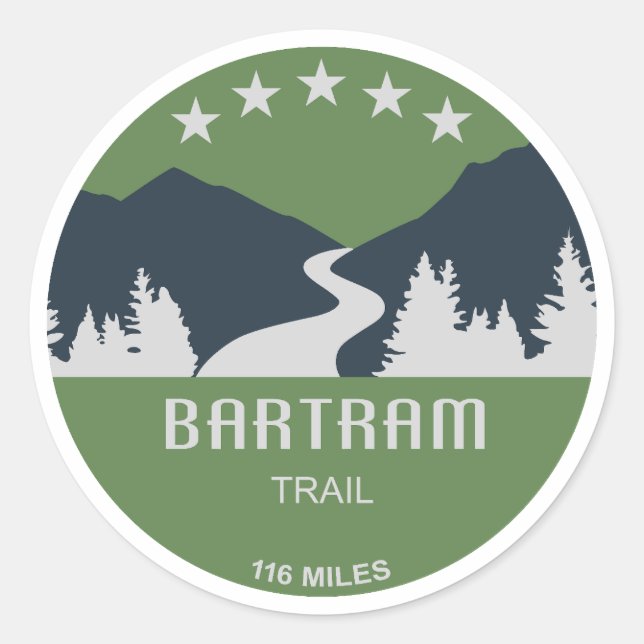Bartram Trail Georgia North Carolina Runder Aufkleber (Vorderseite)
