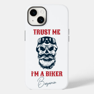 Bartschädel Motorrad Trau mir, ich bin ein Bik Case-Mate iPhone 14 Hülle