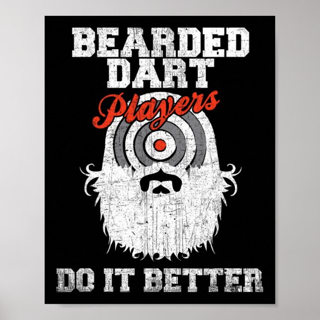 Bartspieler machen es besser Funny Dartboard Poster (Vorne)