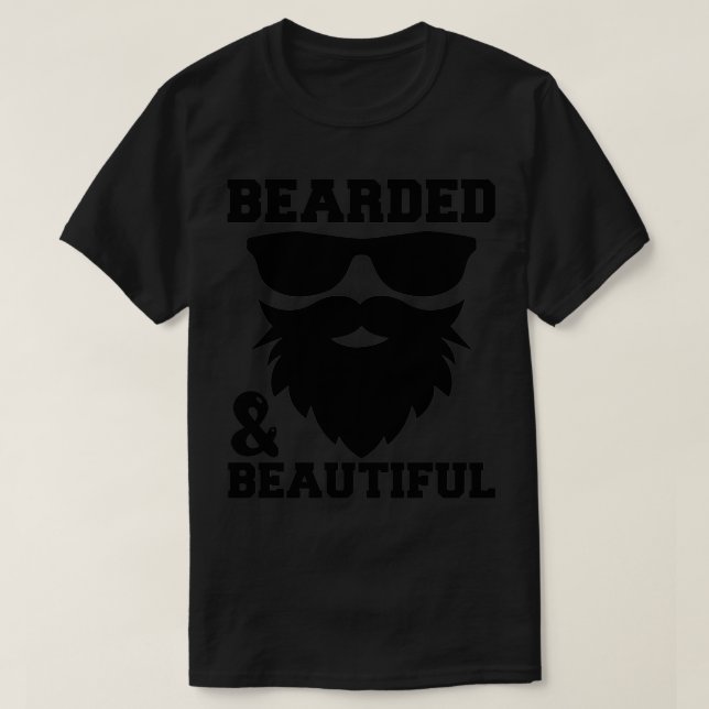 Bartter und schöner Vater Barti Funny Beard Humo T-Shirt (Design vorne)