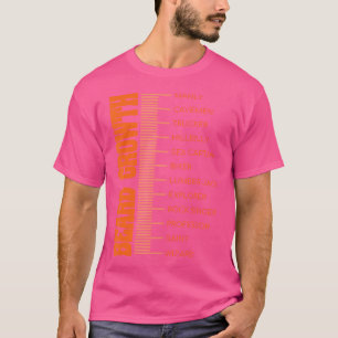 Bartwuchsgrößen-Diagramm Männer Gesichtsbehaarung T-Shirt