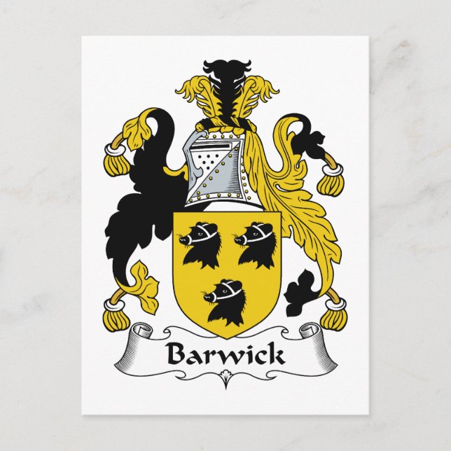 Barwick Familienwappen Postkarte (Vorderseite)