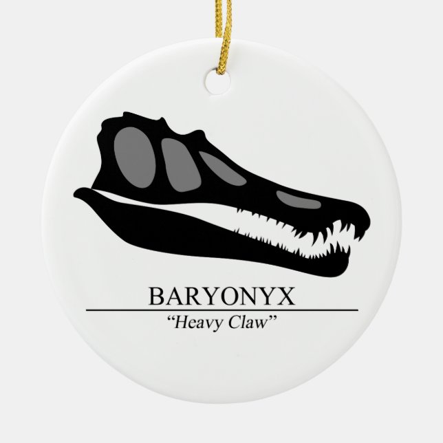 Baryonyx Skull Keramikornament (Vorne)