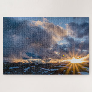 Bärzahngebirge Sonnenuntergang Puzzle