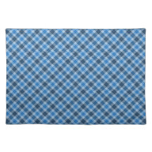 Bas Blau/Babyblau Gingham-Diagonal-Kariert