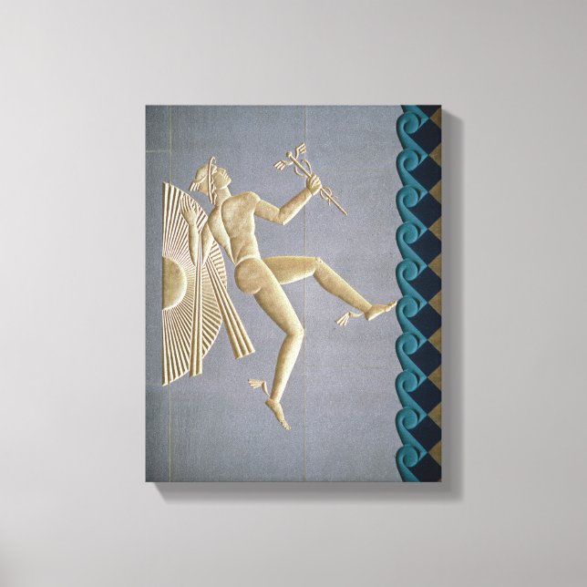Bas-Relief zur Darstellung von Merkur Leinwanddruck (Vorderseite)