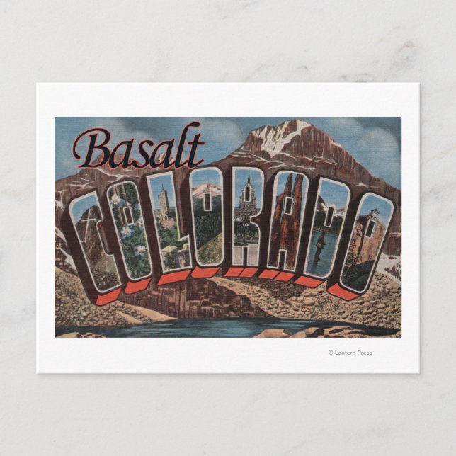 Basalt, Colorado - Große Buchstabenszenen Postkarte (Vorderseite)