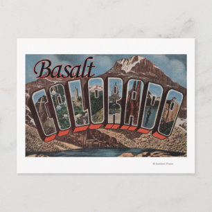 Basalt, Colorado - Große Buchstabenszenen Postkarte