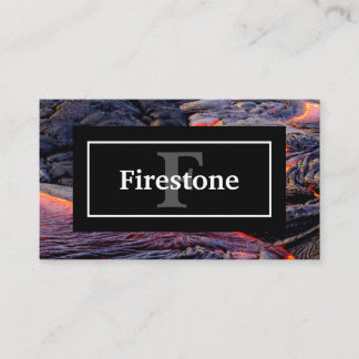 Basalt Lava Flow mit Ihrem Namen und Monogramm Visitenkarte