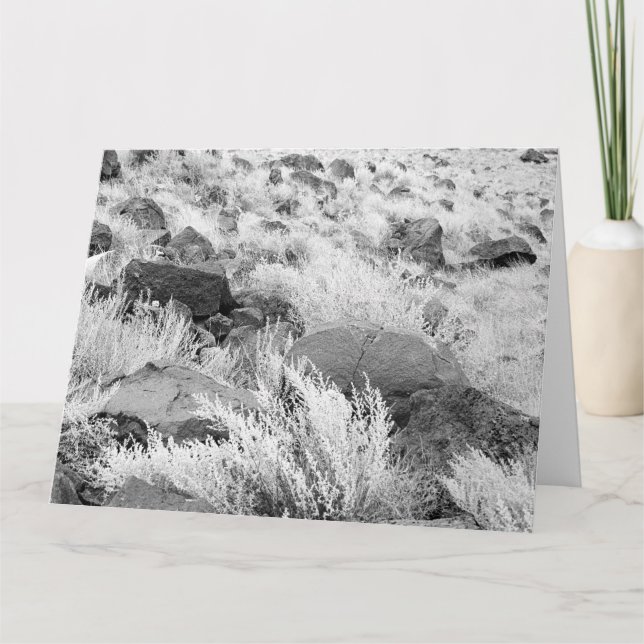 Basalt-Lava schaukelt Südwestschwarzweiss-Foto Karte (Vorderseite)