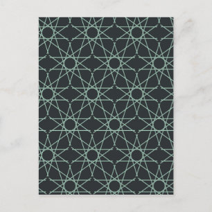 Basalt-Mint-Geometrie Postkarte