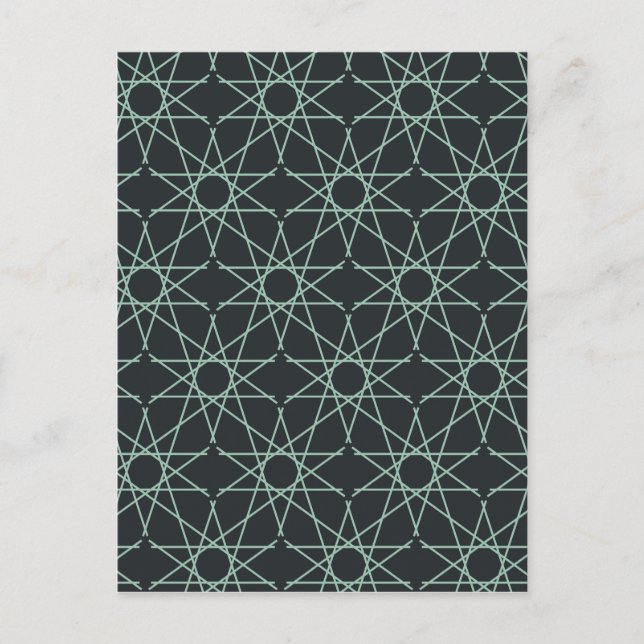 Basalt-Mint-Geometrie Postkarte (Vorderseite)