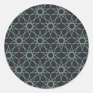Basalt-Mint-Geometrie Runder Aufkleber