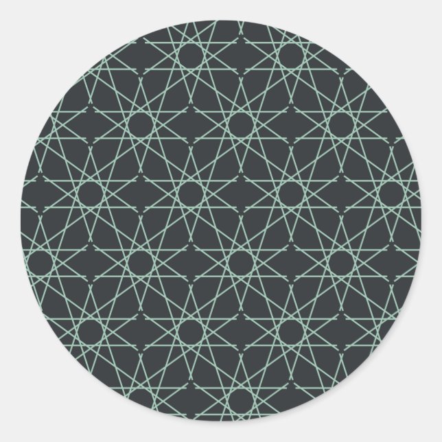 Basalt-Mint-Geometrie Runder Aufkleber (Vorderseite)