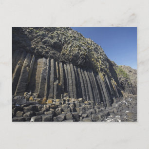 Basaltsäulen von Fingal's Cave, Staffa, vor der Kü Postkarte
