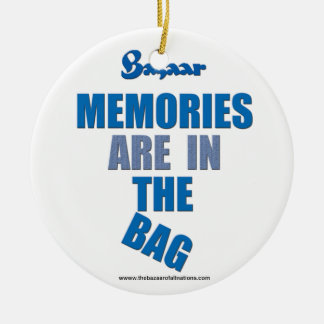 Basar "Erinnerungen sind in der Tasche" Keramikornament