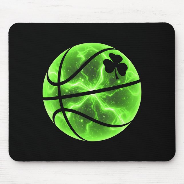 Basball Shamrock Glücksklee Irischer St. Patricks Mousepad (Vorne)