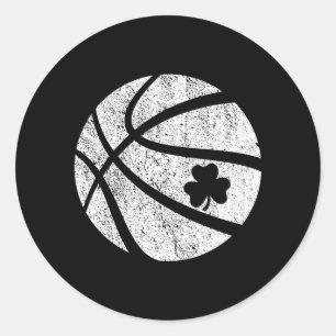 Basball Shamrock Glücksklee Irischer St. Patricks Runder Aufkleber
