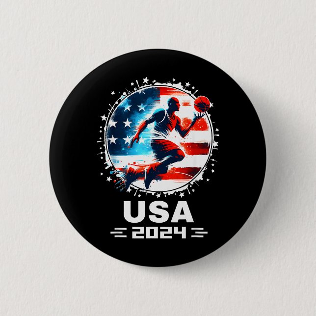 Basball USA Flying Bisonrel 2024 Basball USA Team Button (Vorderseite)