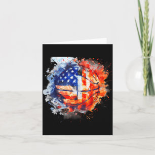 Basball Wasserfarbe USA Amerika Basball Korb Karte