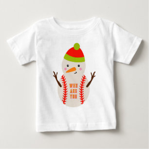 Base Ball Snowman Kids T - Shirt Einzigartig