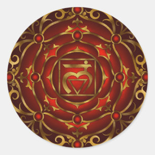 Base Chakra Mandala Sticker von Rachel C. Bemis