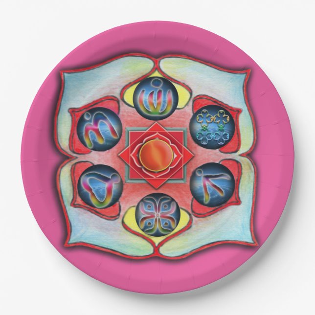 Base Chakra Pappteller (Vorderseite)