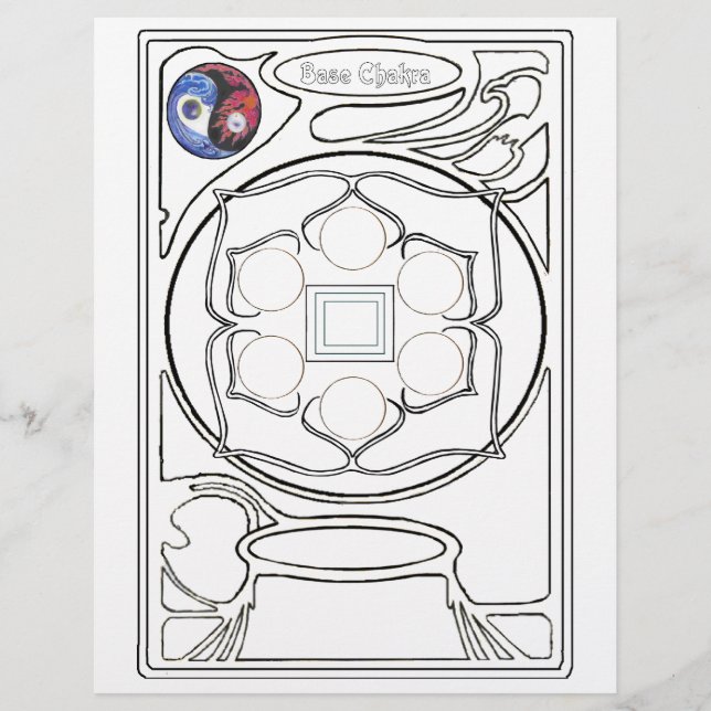 Base Chakra zeichnend Briefkopf (Vorderseite)
