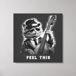 *~* Base Guitar CAT AP91 Stretched Canvas Print Leinwanddruck